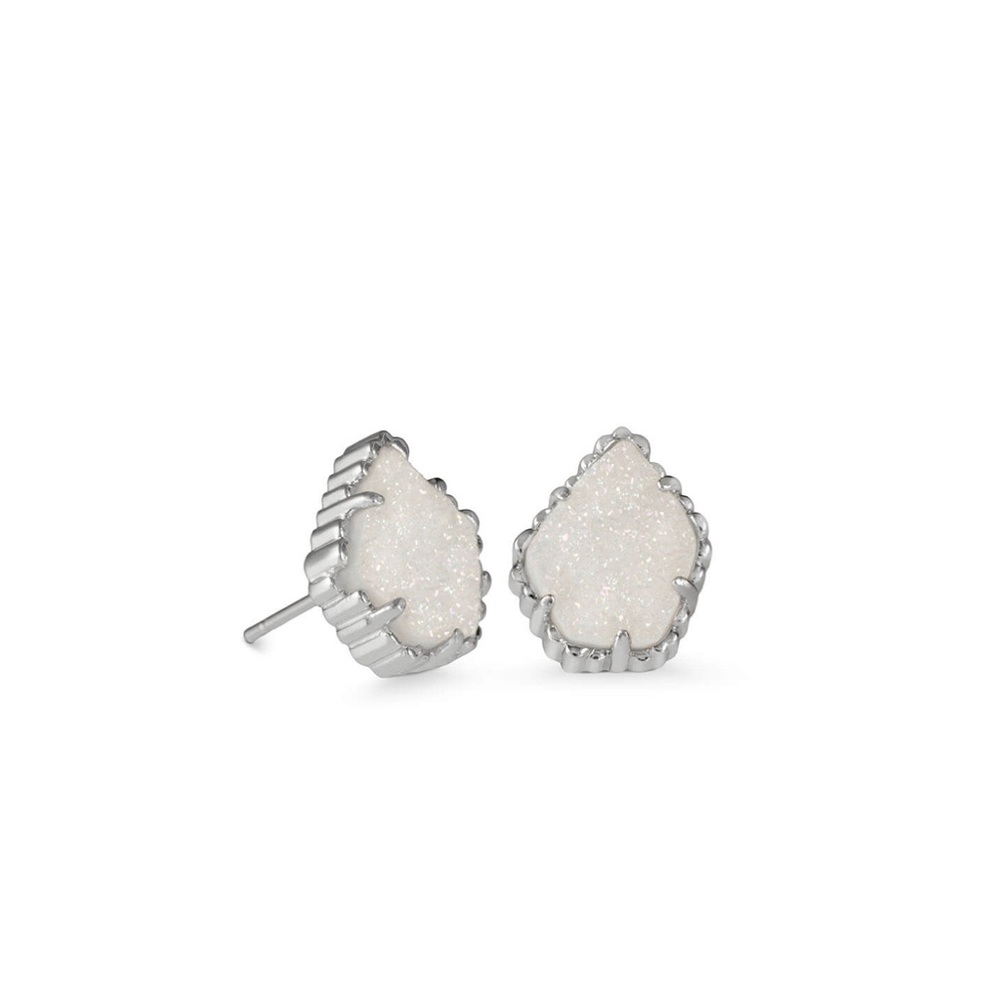 Kendra Scott Tessa Silver Stud In Iridescent Drusy